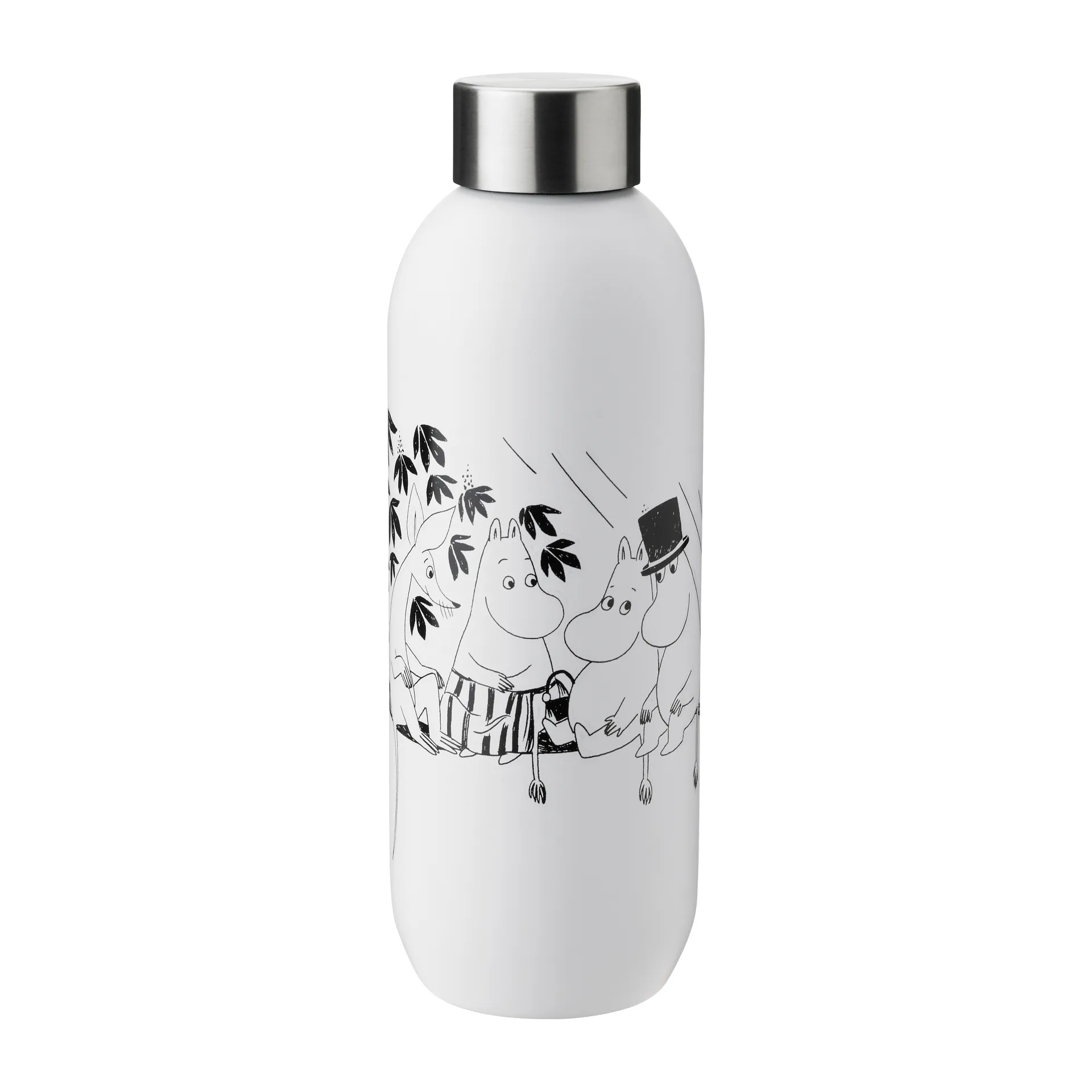 Keep Cool Mumin bottle 0.75 l, Soft 白色-黑色 Stelton