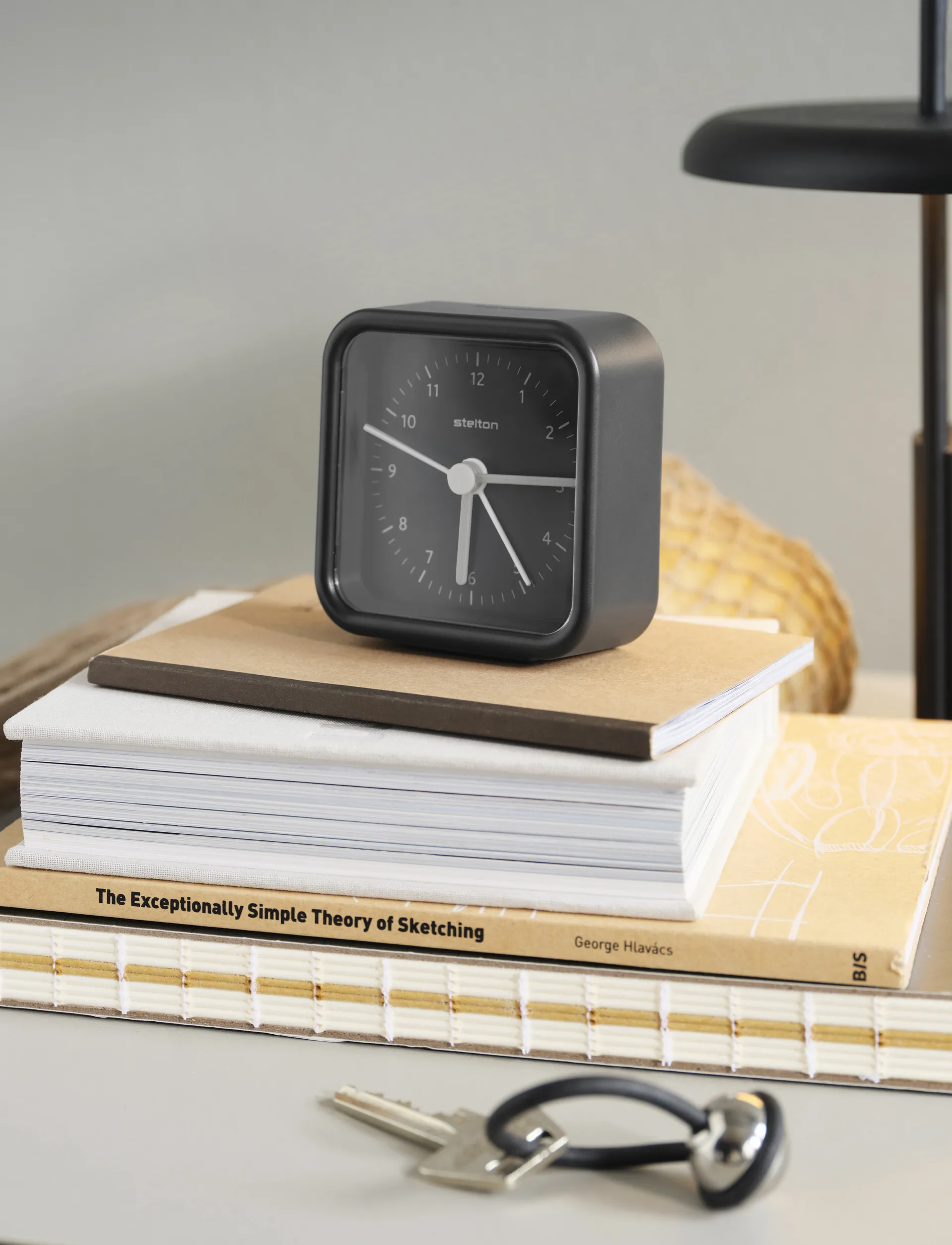 Okiru alarm clock, Black Stelton