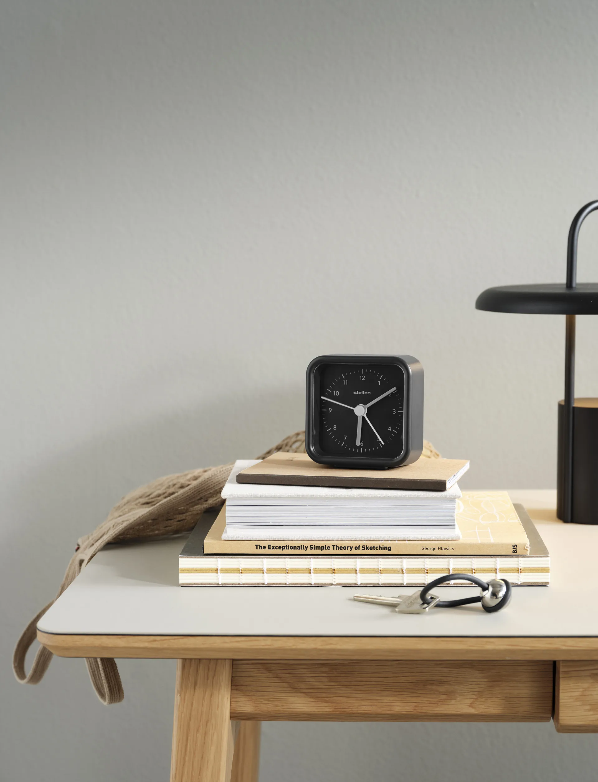 Okiru alarm clock, Black Stelton