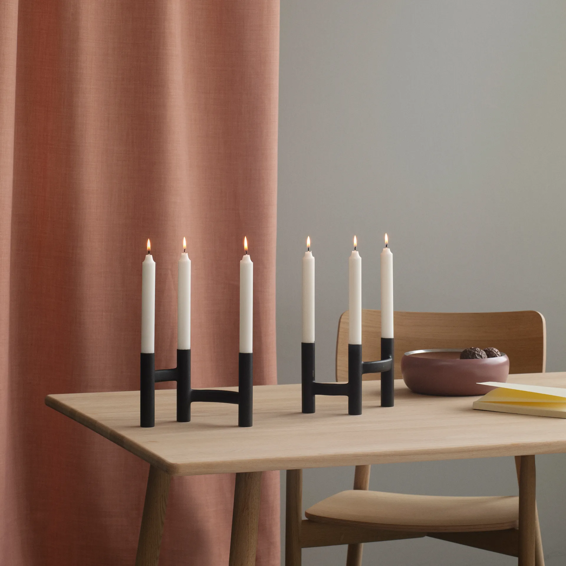 Ora 三臂烛台, 黑色 Stelton