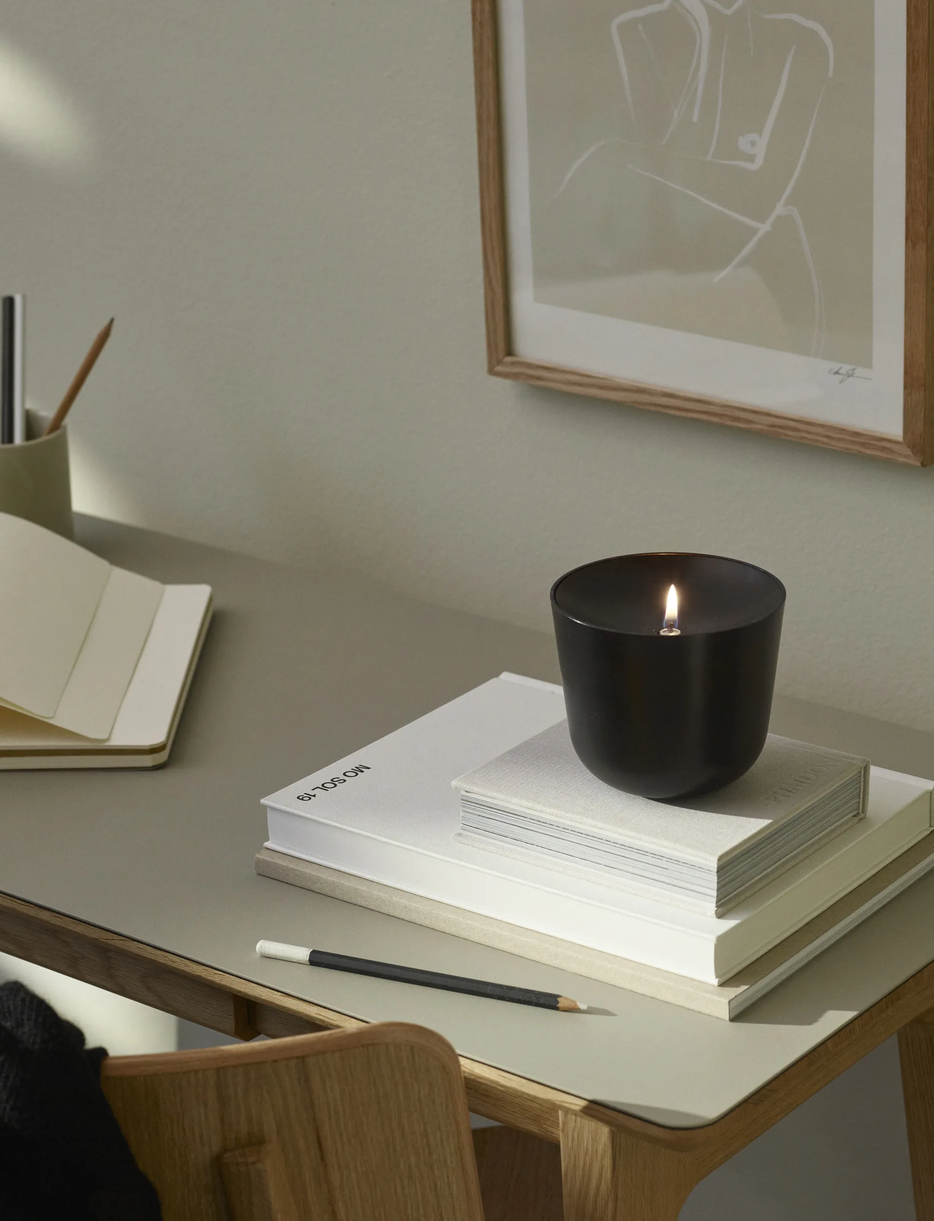 Solis 油灯 Ø11.5cm, 哑光黑色 Stelton