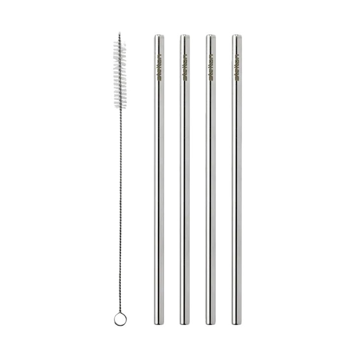 Stelton可重复使用吸管 4件装 - 钢色 - Stelton