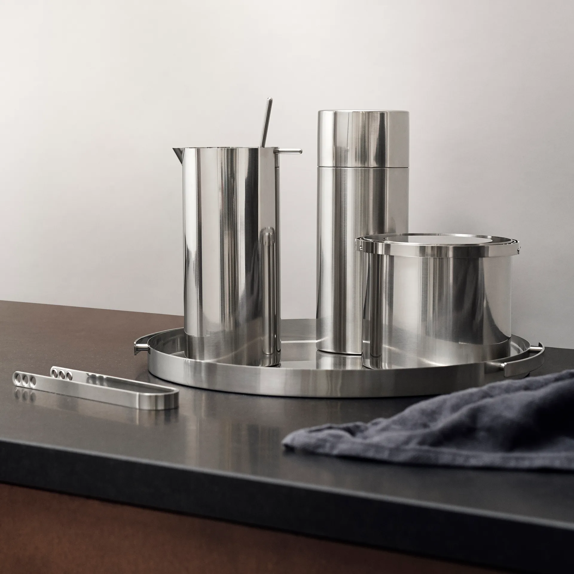 Stelton AJ cylinda-line系列1L冰桶, 不锈钢 Stelton