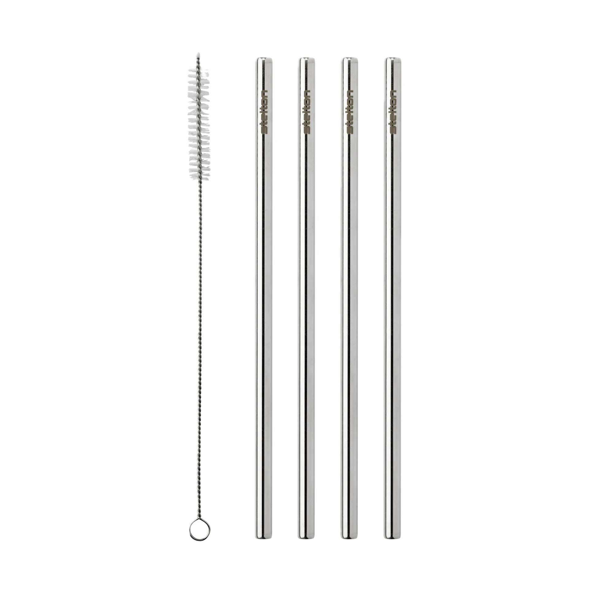 Stelton reusable straws 四件套装, Steel Stelton