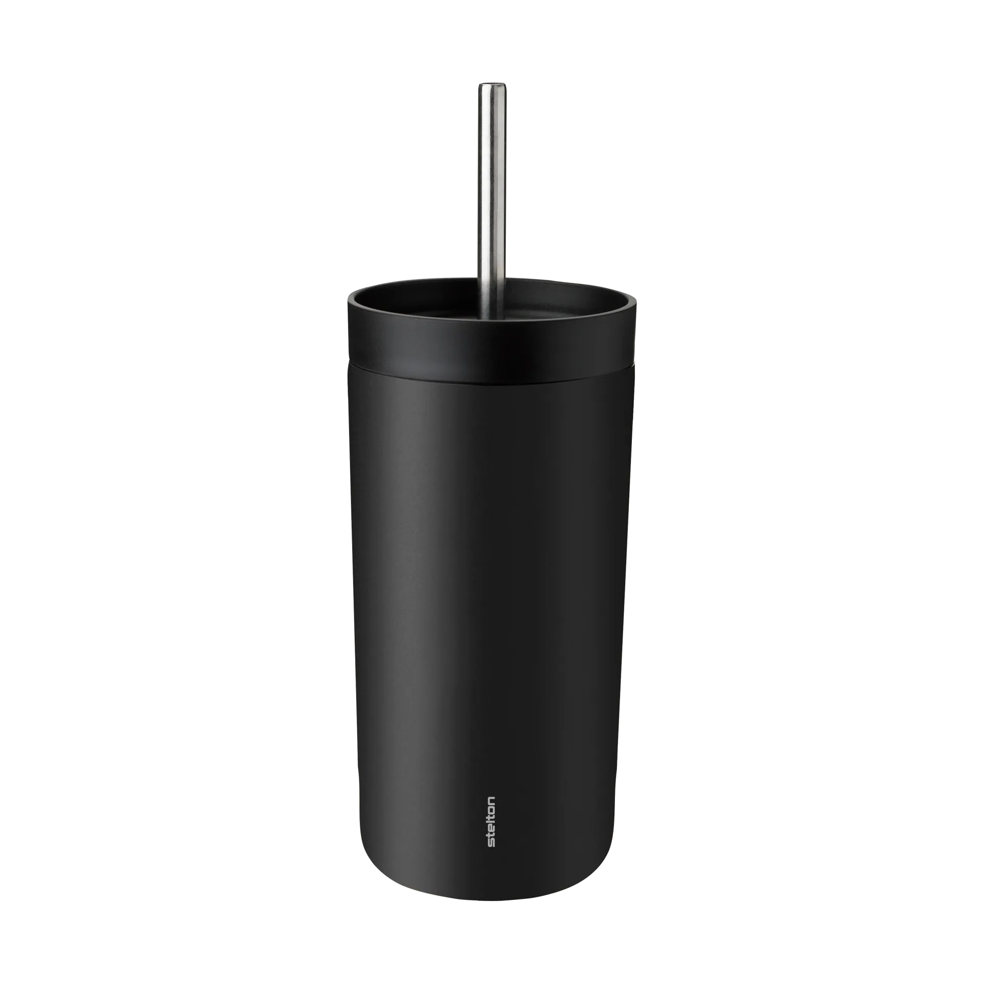 To Go Sip带吸管保温马克杯 0.4升, 柔黑色 Stelton