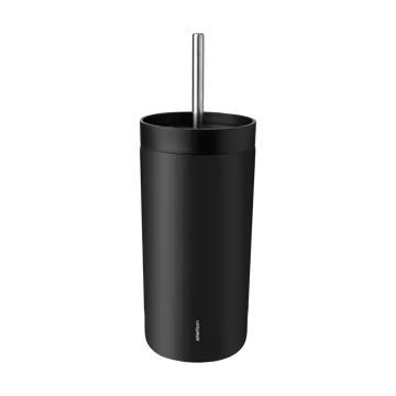 To Go Sip带吸管保温马克杯 0.4升 - 柔黑色 - Stelton