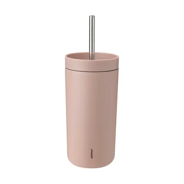 To Go Sip 热水瓶mug with 吸管 0.4 L - Heather - Stelton