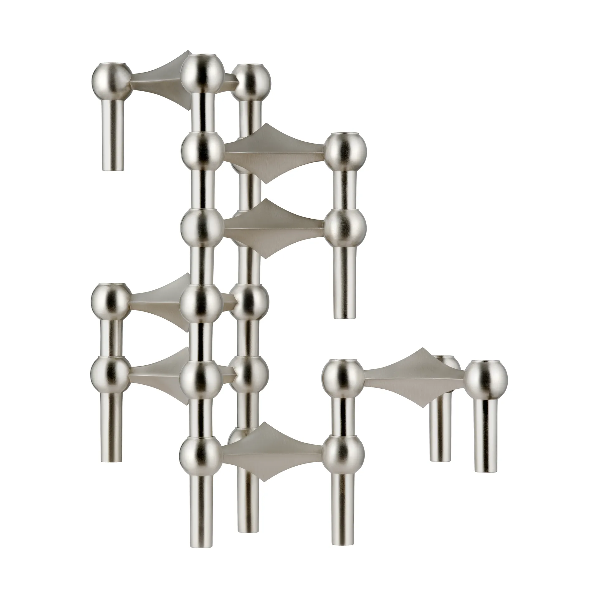 Nagel 烛台, Brushed 镀铬色 STOFF