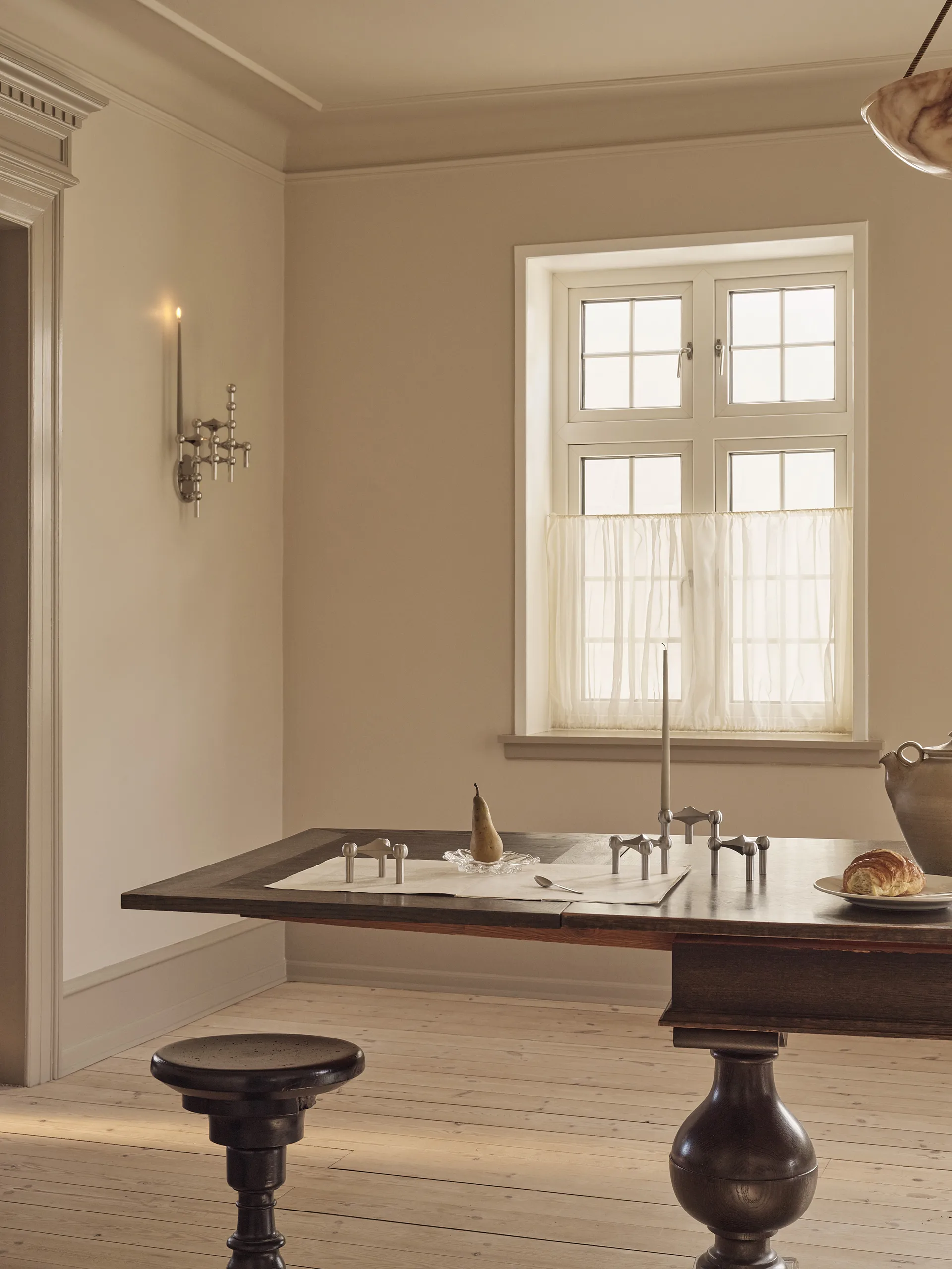 Nagel 烛台, Brushed 镀铬色 STOFF