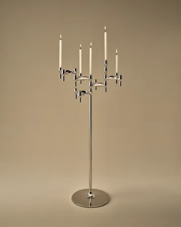 STOFF Nagel 落地烛台 70cm - 铬色 - STOFF Nagel