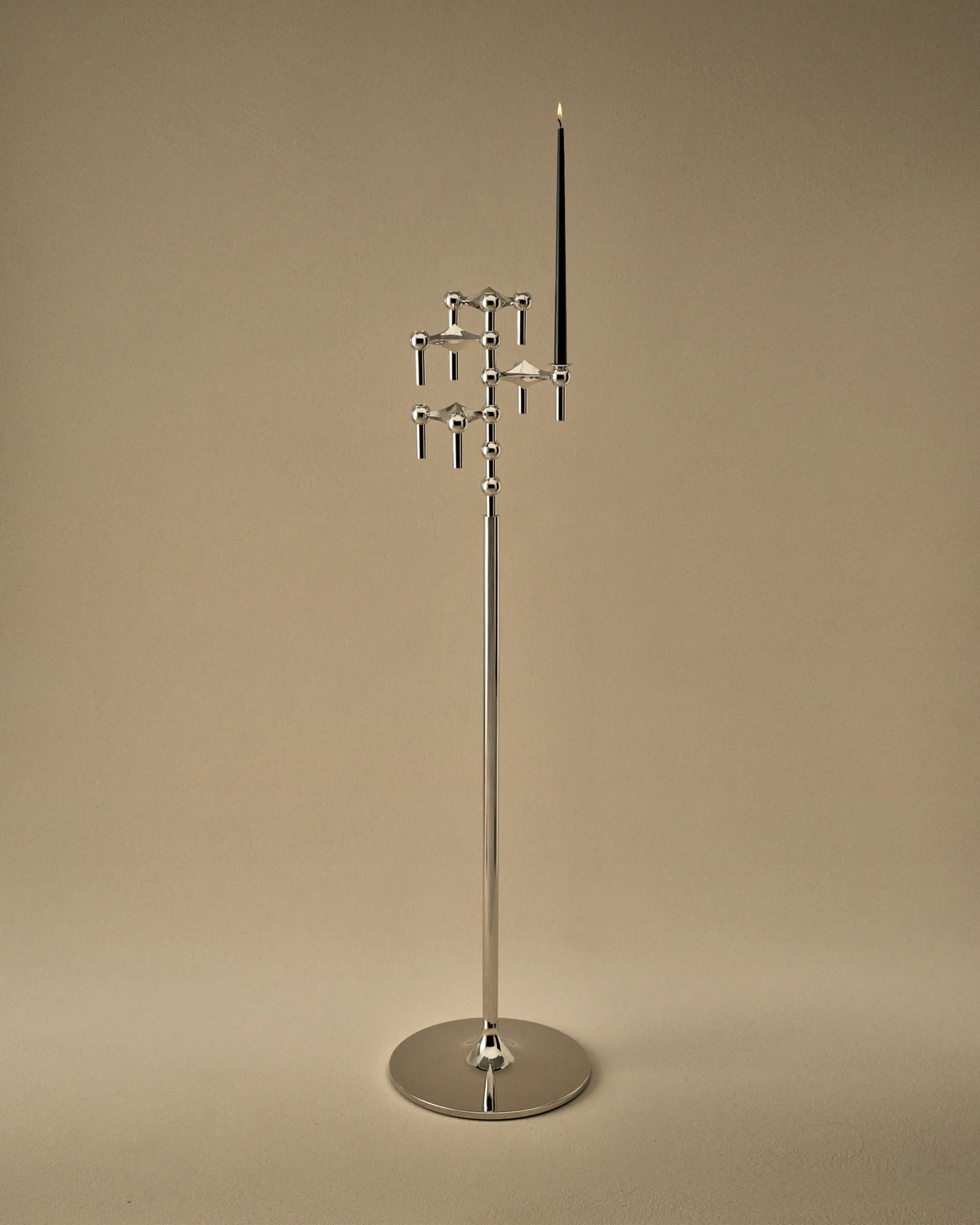 STOFF Nagel 落地烛台 70cm, 铬色 STOFF Nagel