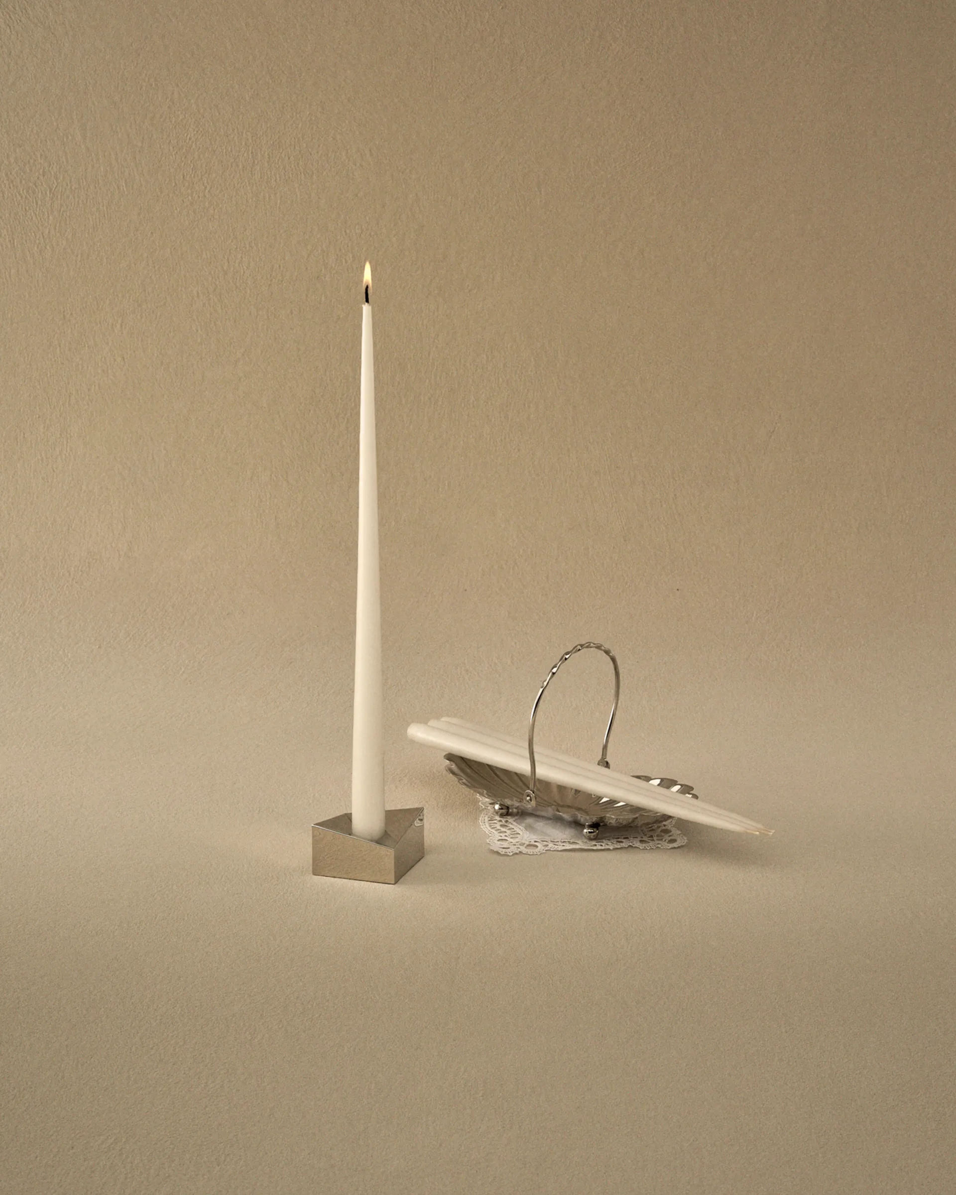 STOFF Nagel antique candles by ester & erik 大 四件套装, 米白色 STOFF Nagel