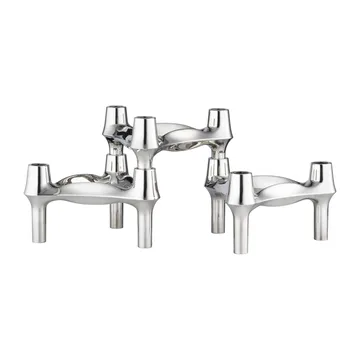 STOFF Nagel BMF 烛台 3件装 - 铬色 - STOFF Nagel