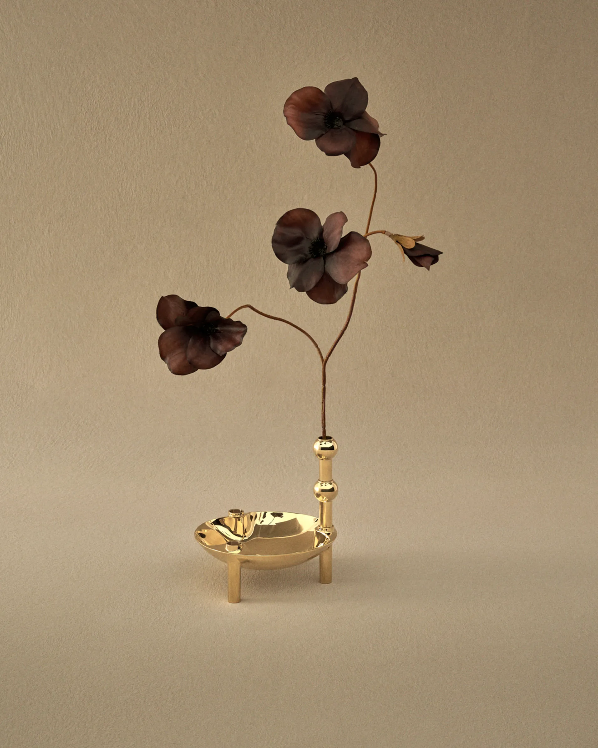 STOFF Nagel 花瓶, Brass STOFF Nagel