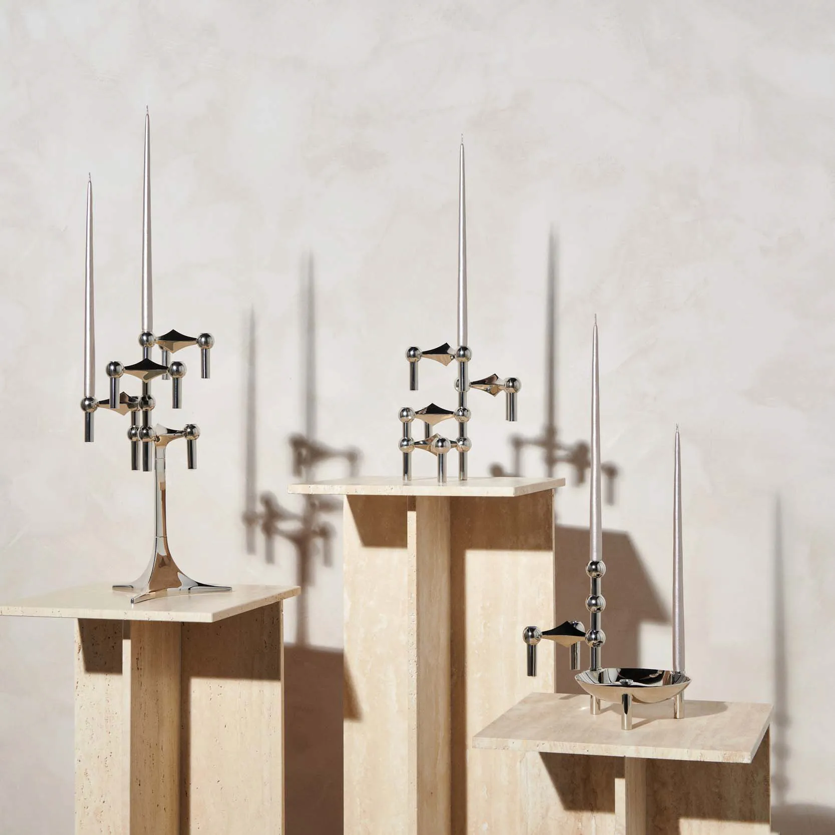 STOFF Nagel 锥形蜡烛 by ester & erik 六件套装, Champagne STOFF Nagel