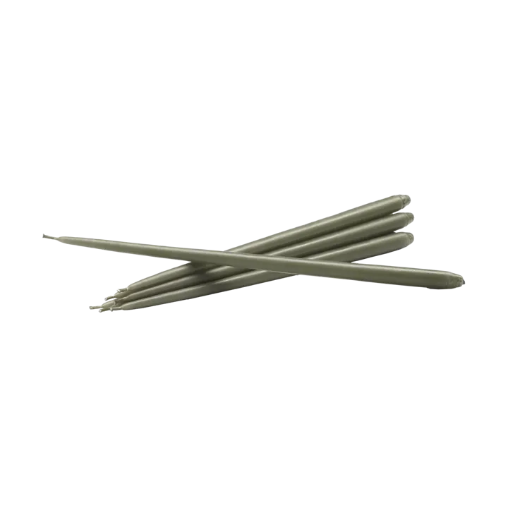 STOFF Nagel 锥形蜡烛 by ester & erik 六件套装 - Dusty 绿色 - STOFF Nagel