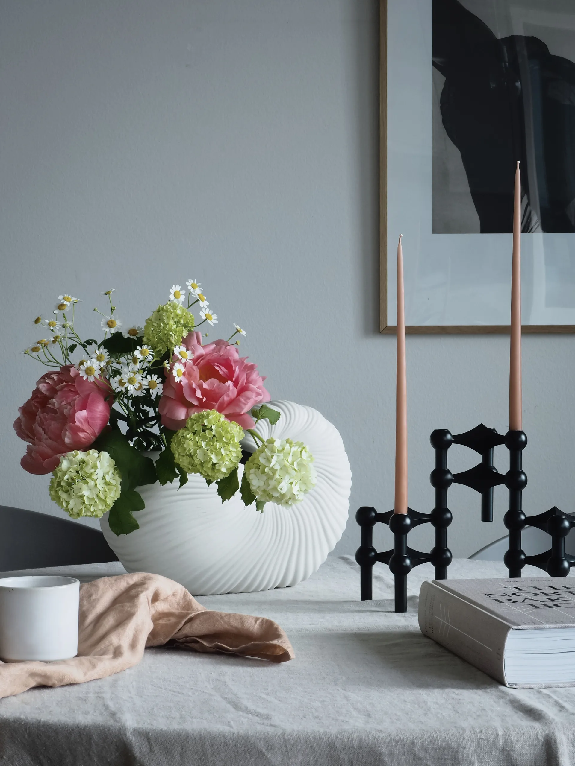 STOFF Nagel 锥形蜡烛 by ester & erik 六件套装, dusty 玫瑰色 STOFF Nagel