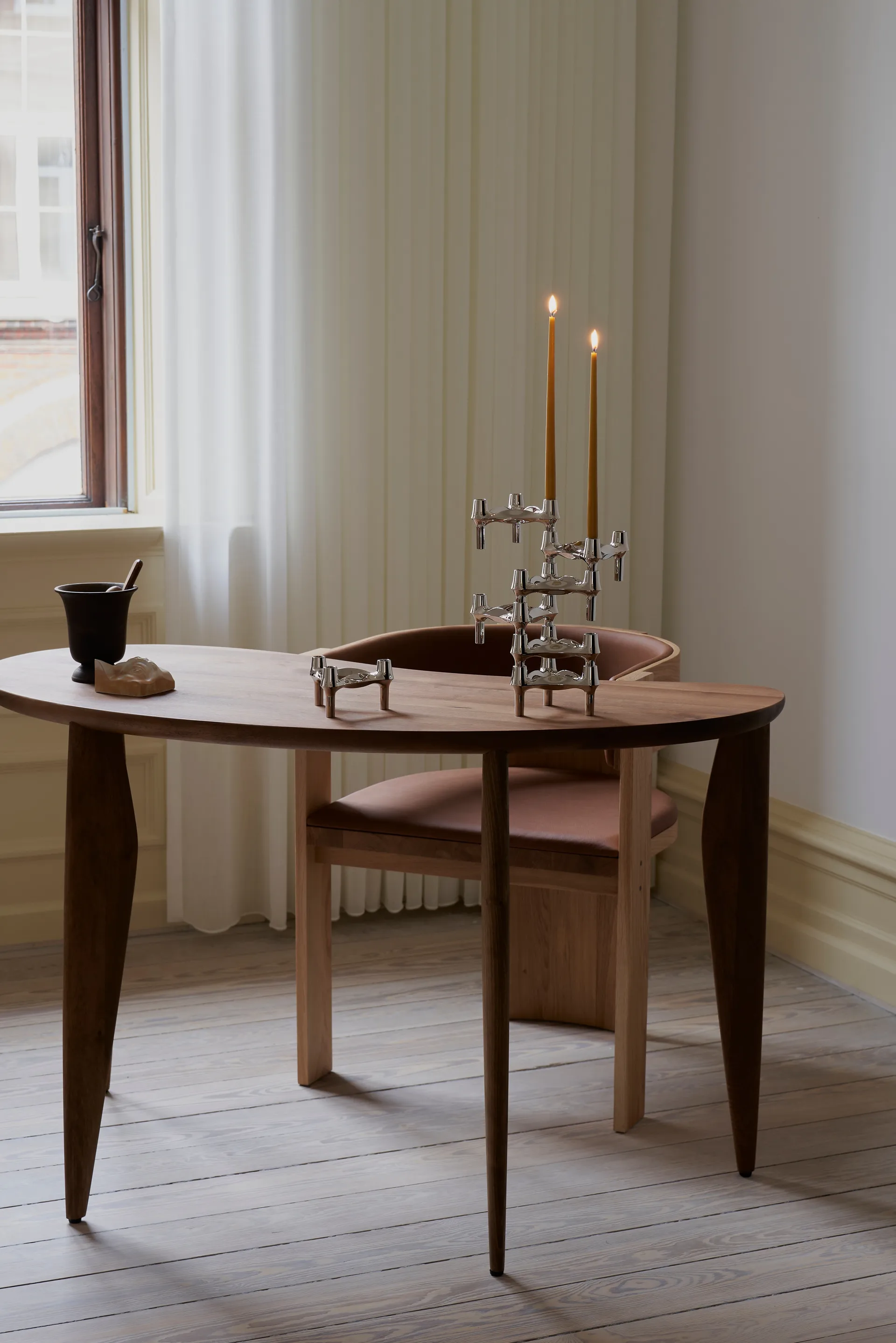 STOFF Nagel 锥形蜡烛 by ester & erik 六件套装, Mustard STOFF Nagel