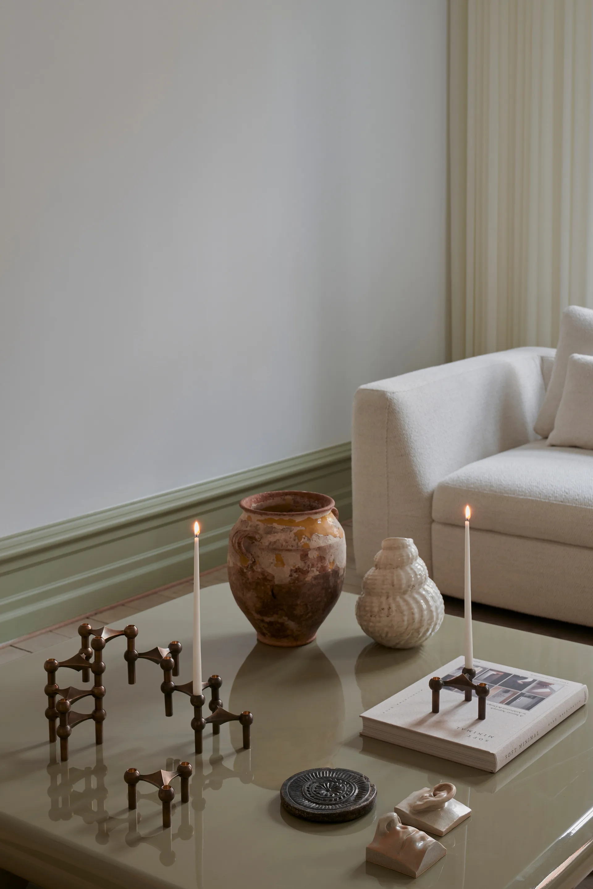 STOFF Nagel 锥形蜡烛 by ester & erik 六件套装, Off-白色 STOFF Nagel