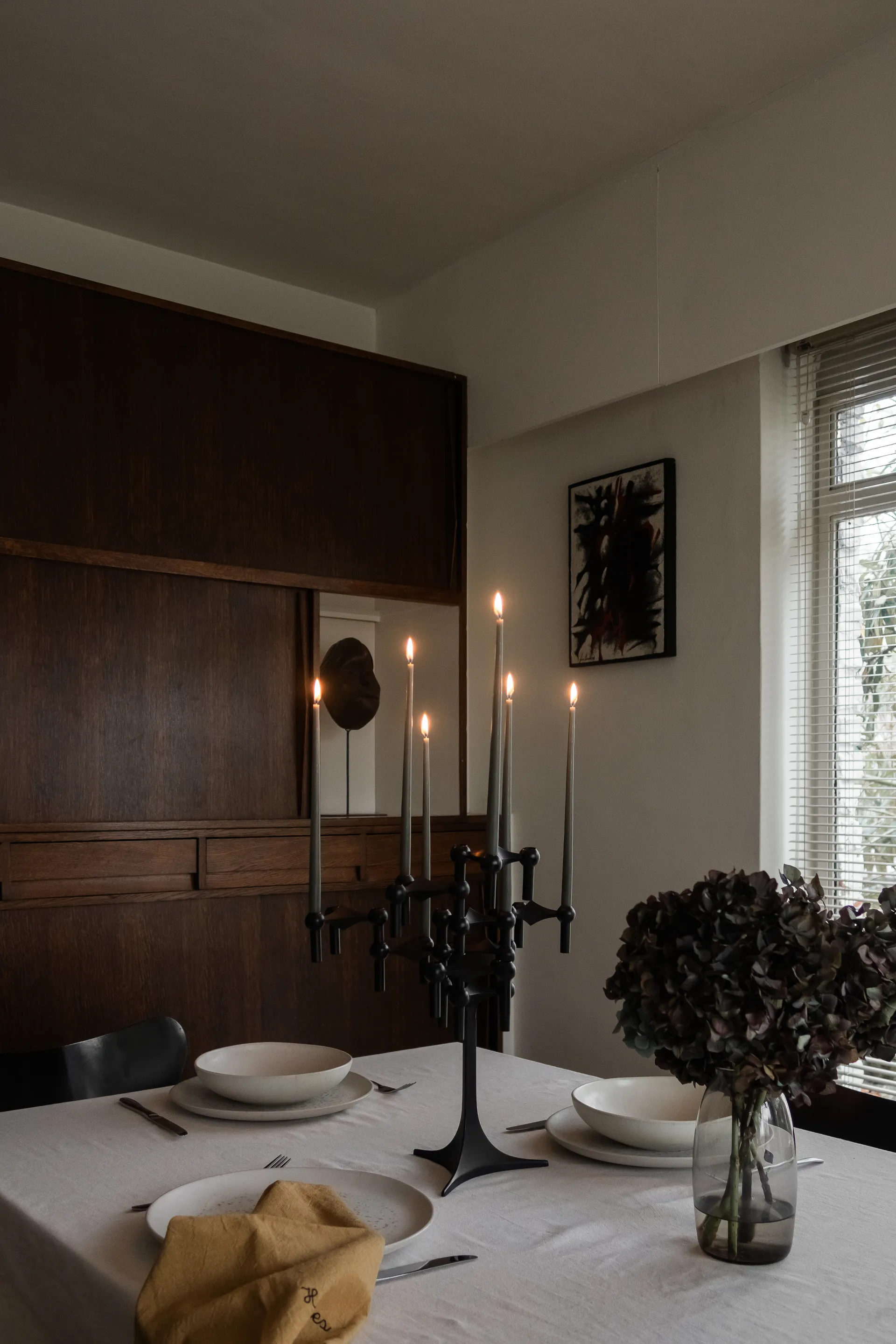 STOFF Nagel 锥形蜡烛 by ester & erik 六件套装, 灰褐色（Taupe） STOFF Nagel