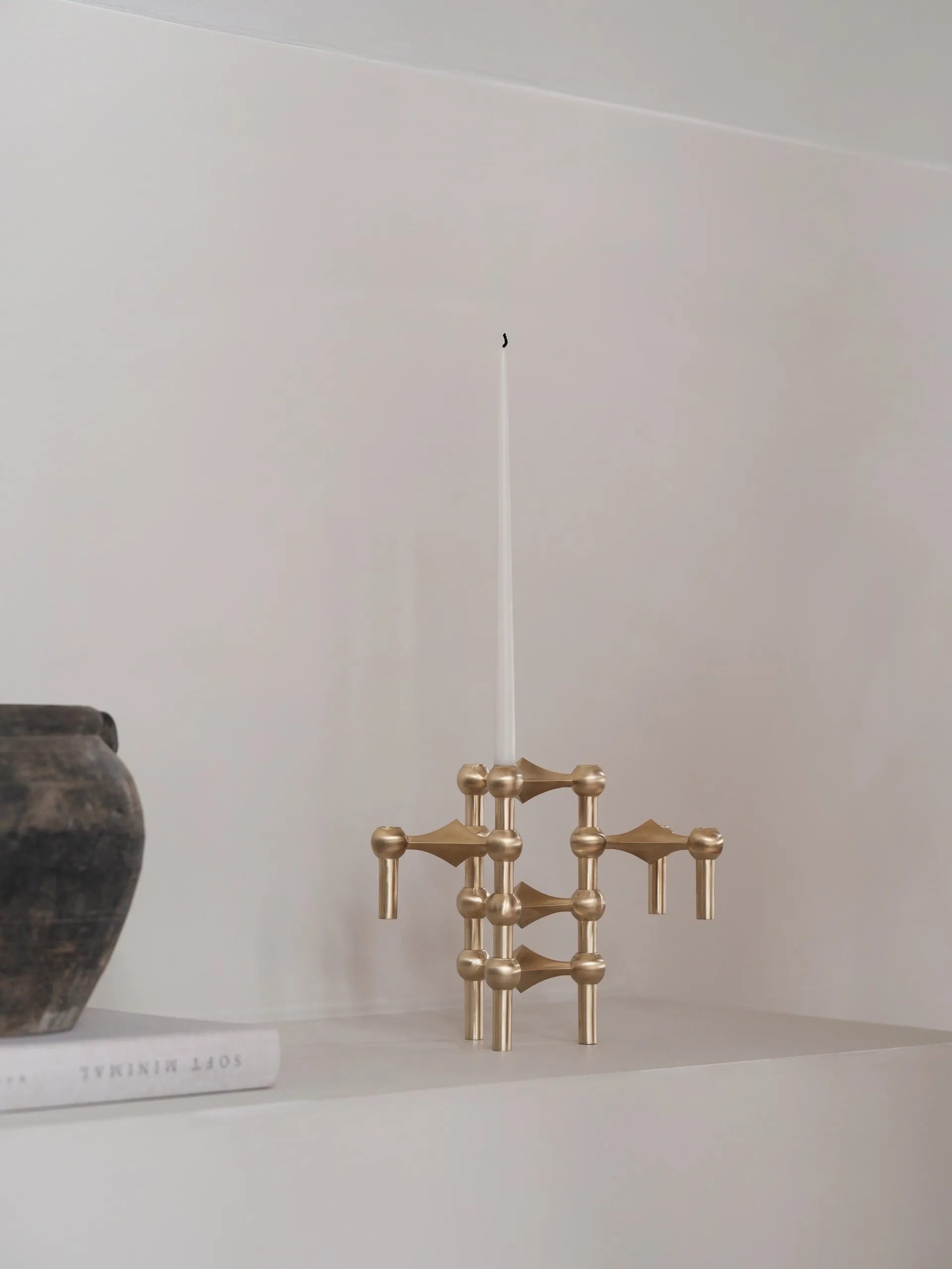 STOFF Nagel 锥形蜡烛 by ester & erik 六件套装, 白色 STOFF Nagel