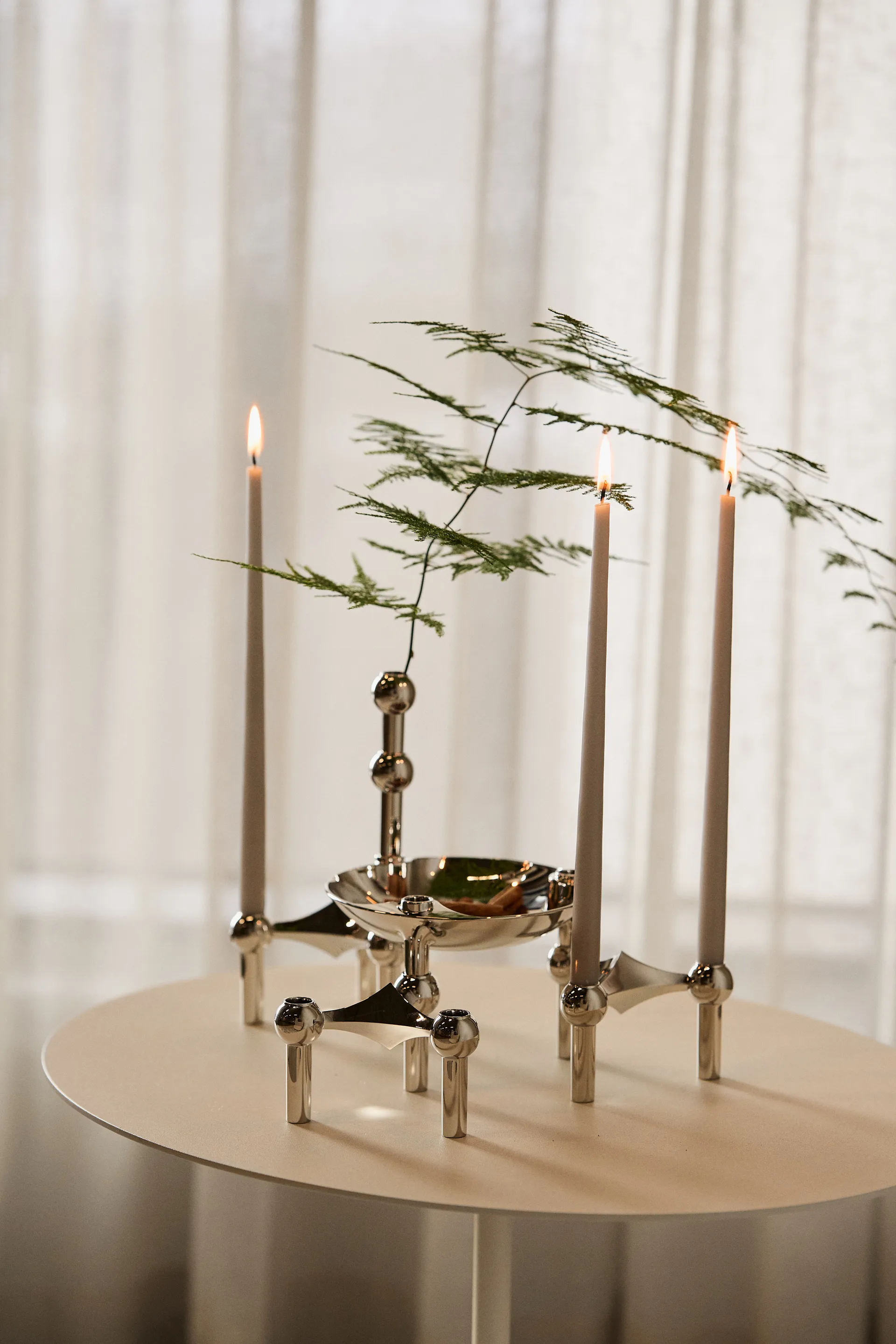 STOFF Nagel 锥形蜡烛 by ester & erik 六件套装, 沙色 STOFF Nagel