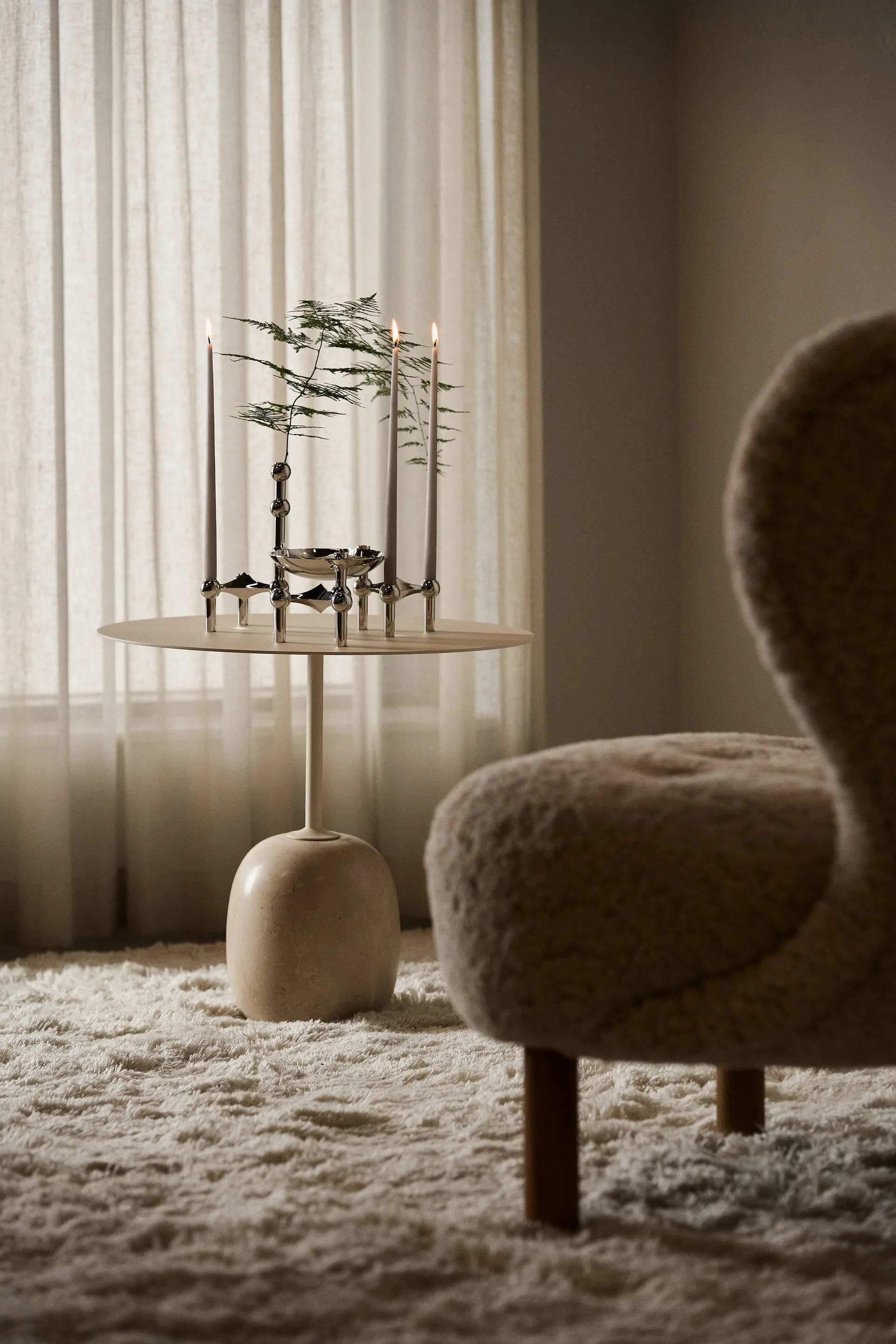STOFF Nagel 锥形蜡烛 by ester & erik 六件套装, 沙色 STOFF Nagel