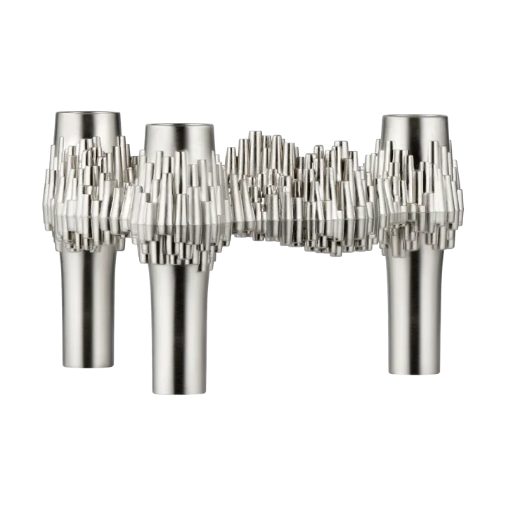 STOFF Nagel Quist 烛台 - Brushed 镀铬色 - STOFF Nagel