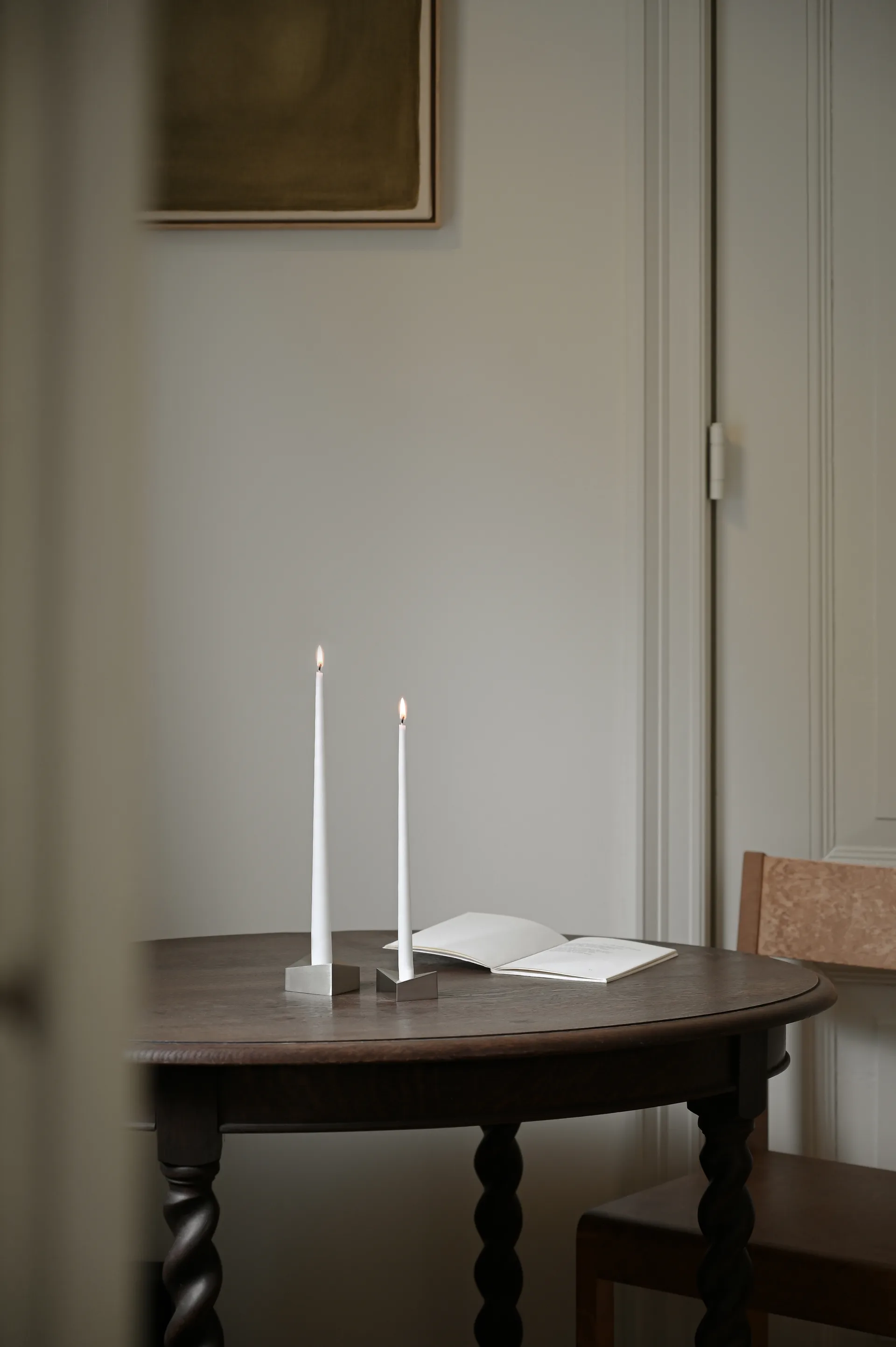 STOFF Nagel reflect 烛台 大 3.2 cm, Brushed 镀铬色 STOFF Nagel