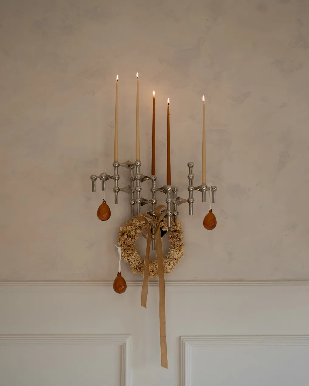 STOFF Nagel 烛台 wall, 镀铬色 STOFF Nagel