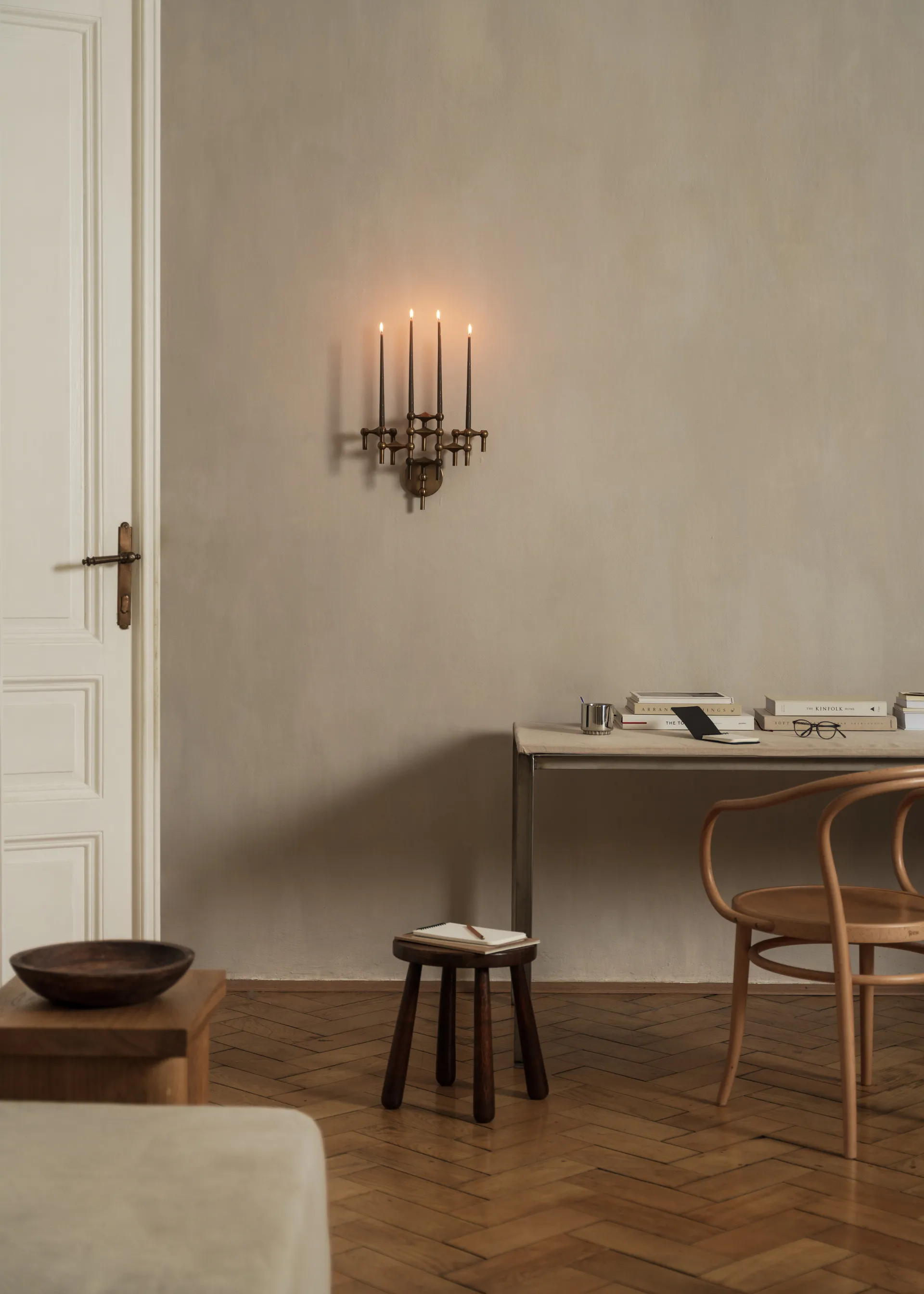 STOFF Nagel 烛台 wall, 青铜色 黄铜 STOFF Nagel