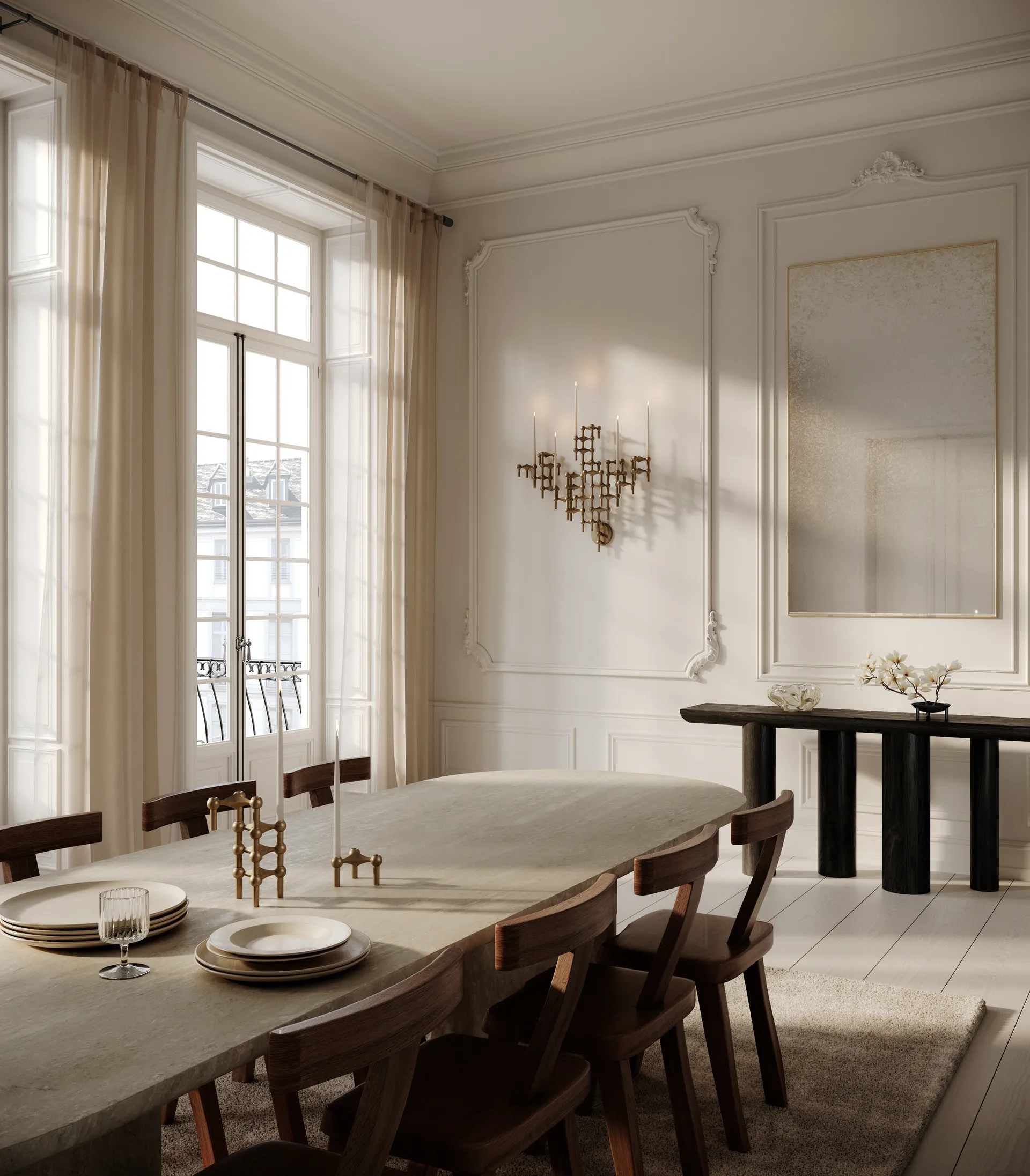 STOFF Nagel 烛台 wall, 青铜色 黄铜 STOFF Nagel