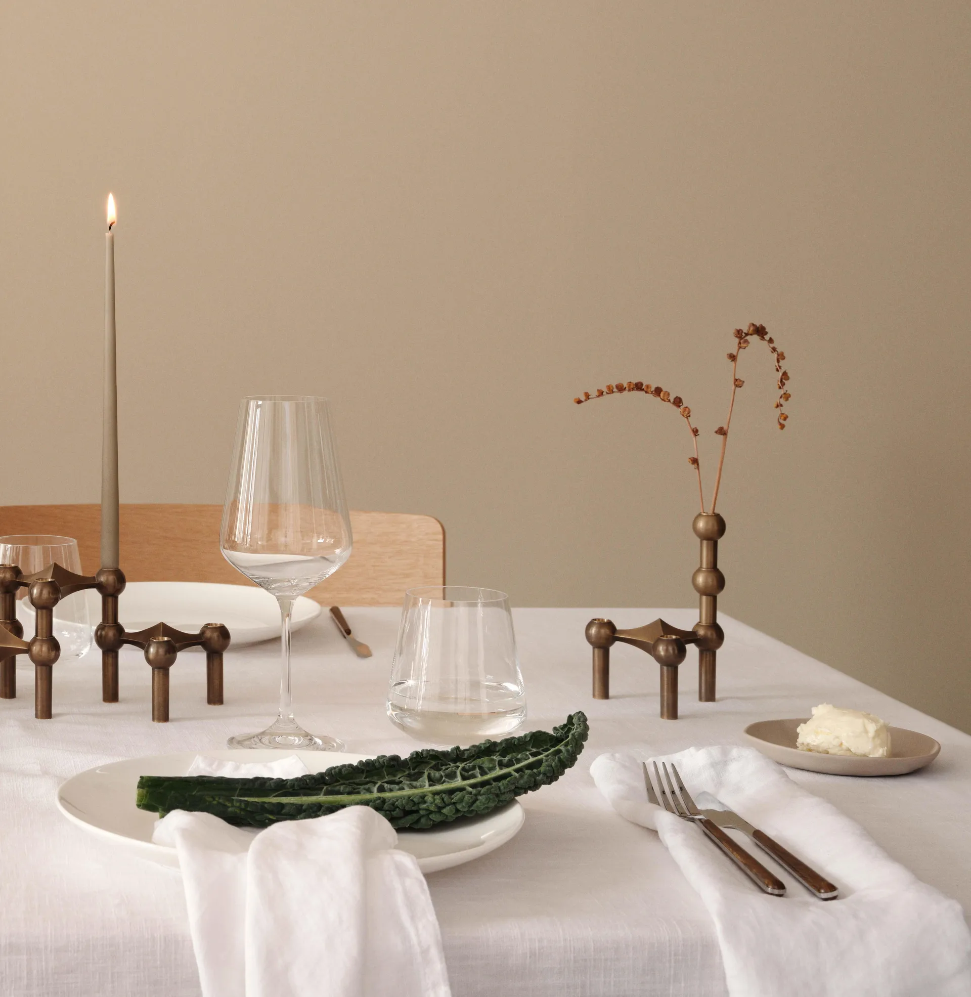 STOFF Nagel 花瓶, 青铜色 黄铜 STOFF Nagel