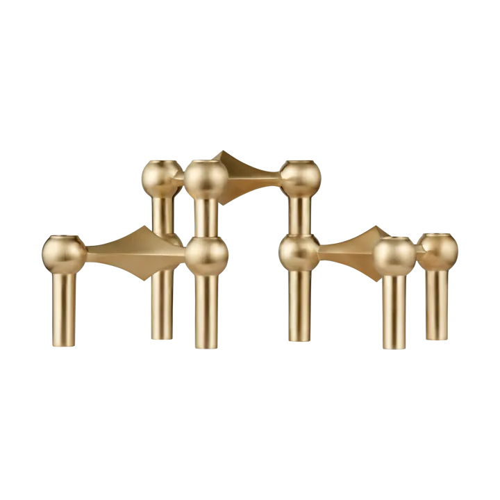 STOFF Nagel 烛台 三件套装 - 拉丝黄铜 - STOFF Nagel