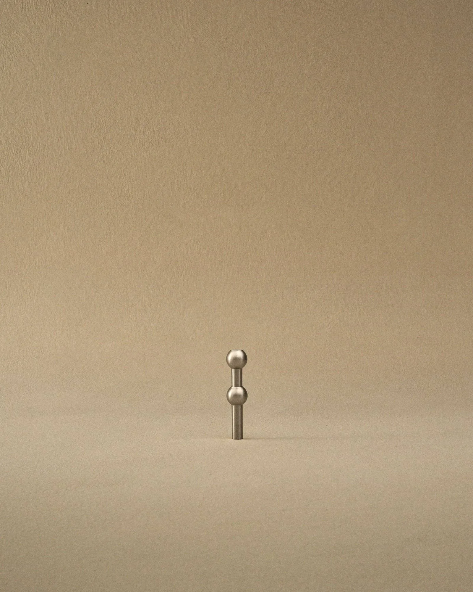 STOFF Nagel 钉形花瓶, 拉丝铬 STOFF Nagel