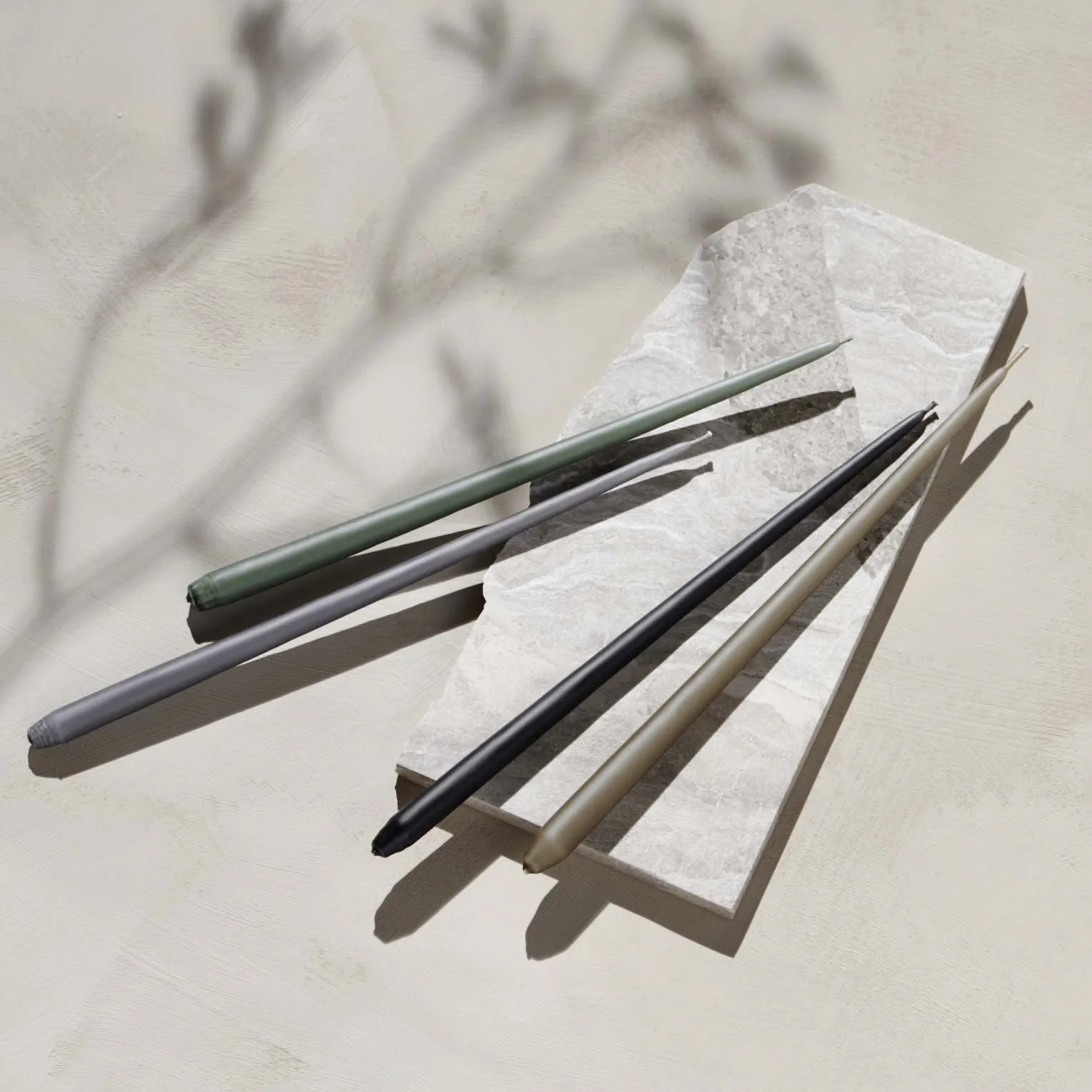 STOFF 锥形蜡烛 by ester & erik 六件套装, 灰褐色（Taupe） STOFF