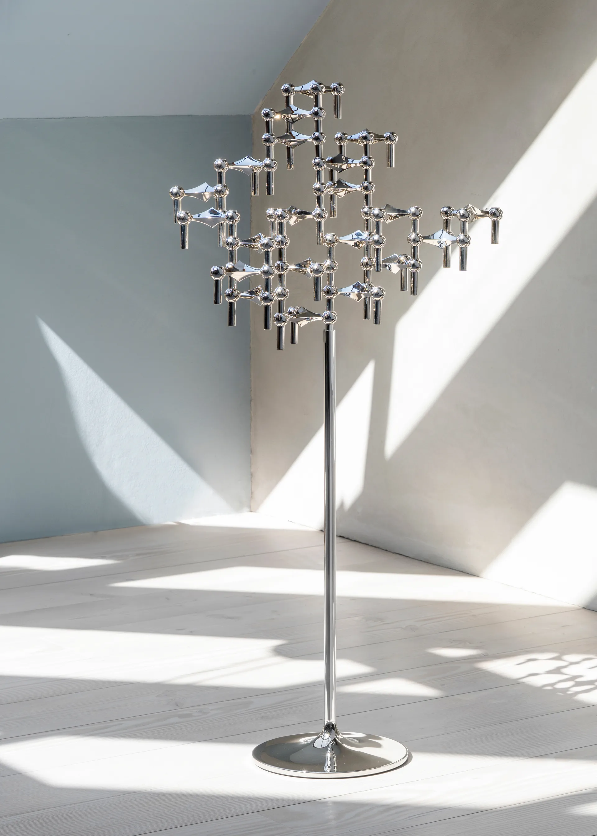 STOFF Nagel 专用 烛台落地支架底座 70cm, 镀铬色 STOFF