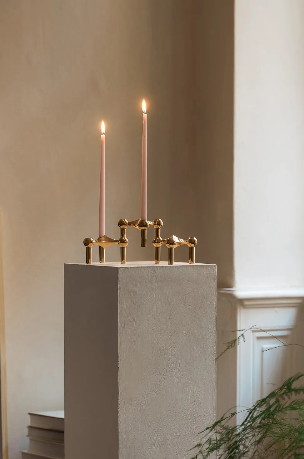 STOFF Nagel 烛台 三件套装, brass STOFF