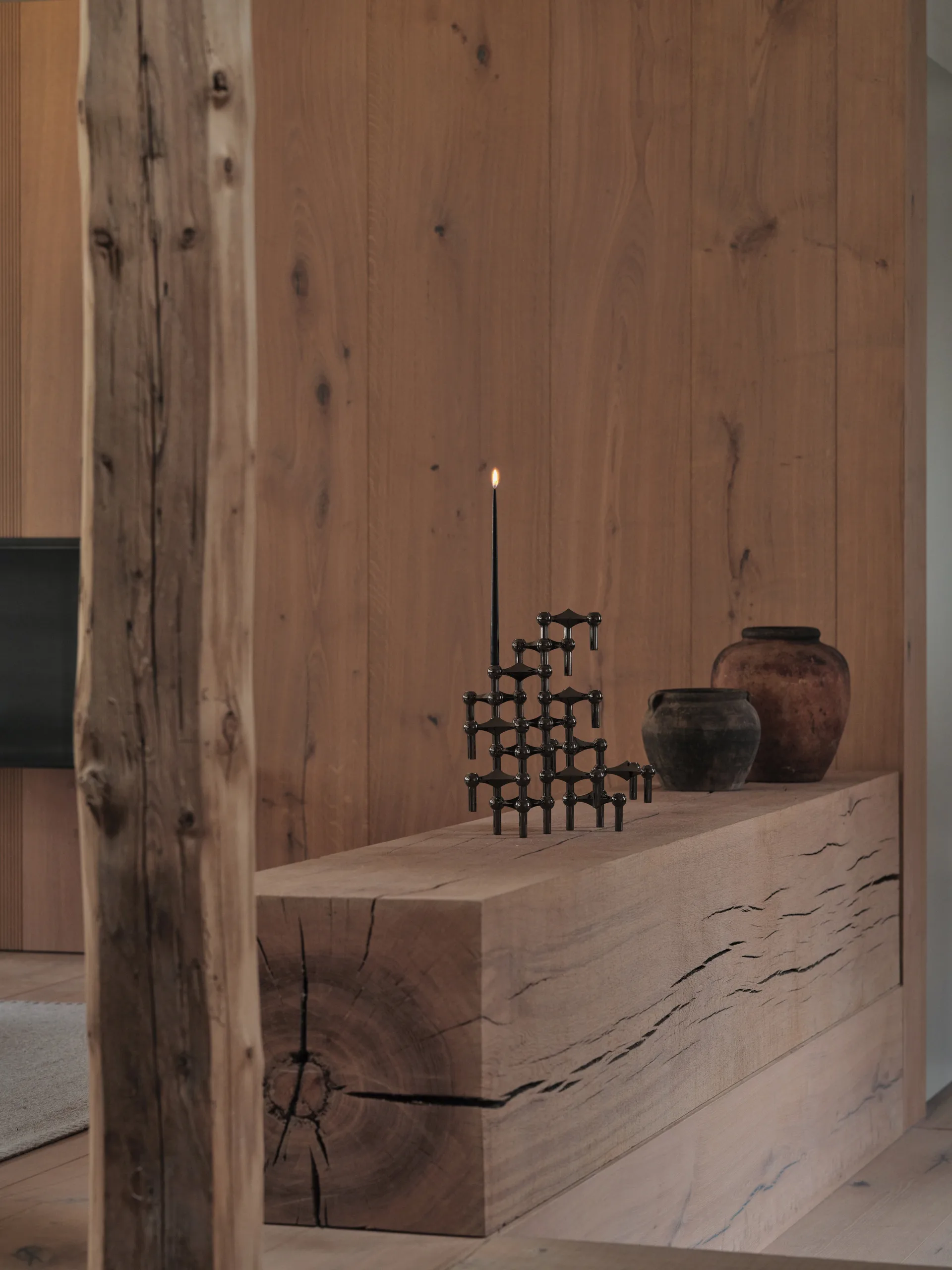 STOFF Nagel 烛台 三件套装, 黑色 chrome STOFF