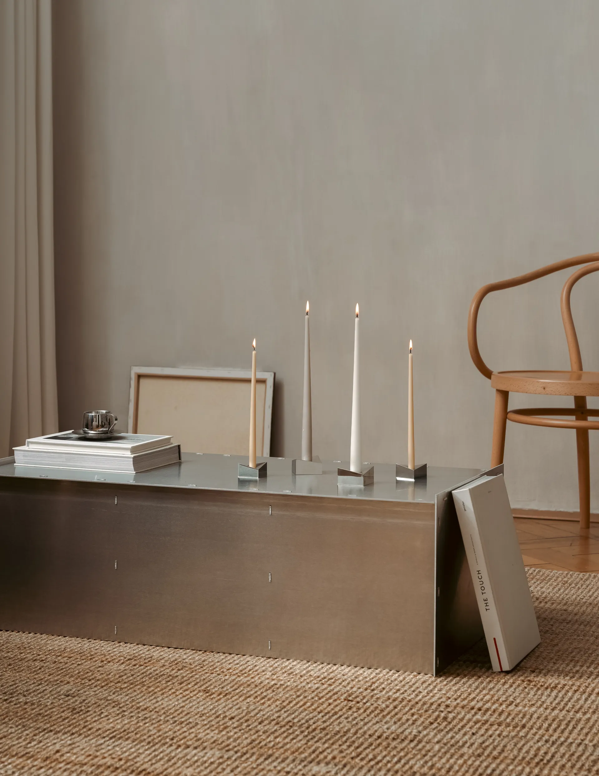 STOFF Nagel reflect 烛台 大 3.2 cm, Chrome STOFF