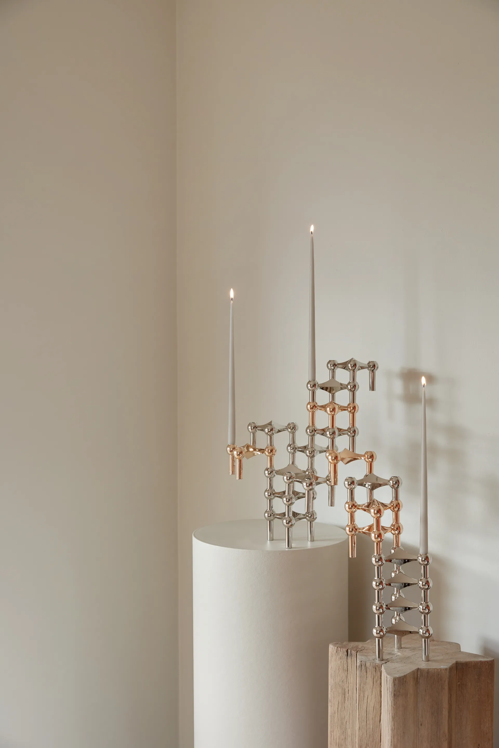 STOFF Nagel 烛台 三件套装, Rosé gold STOFF