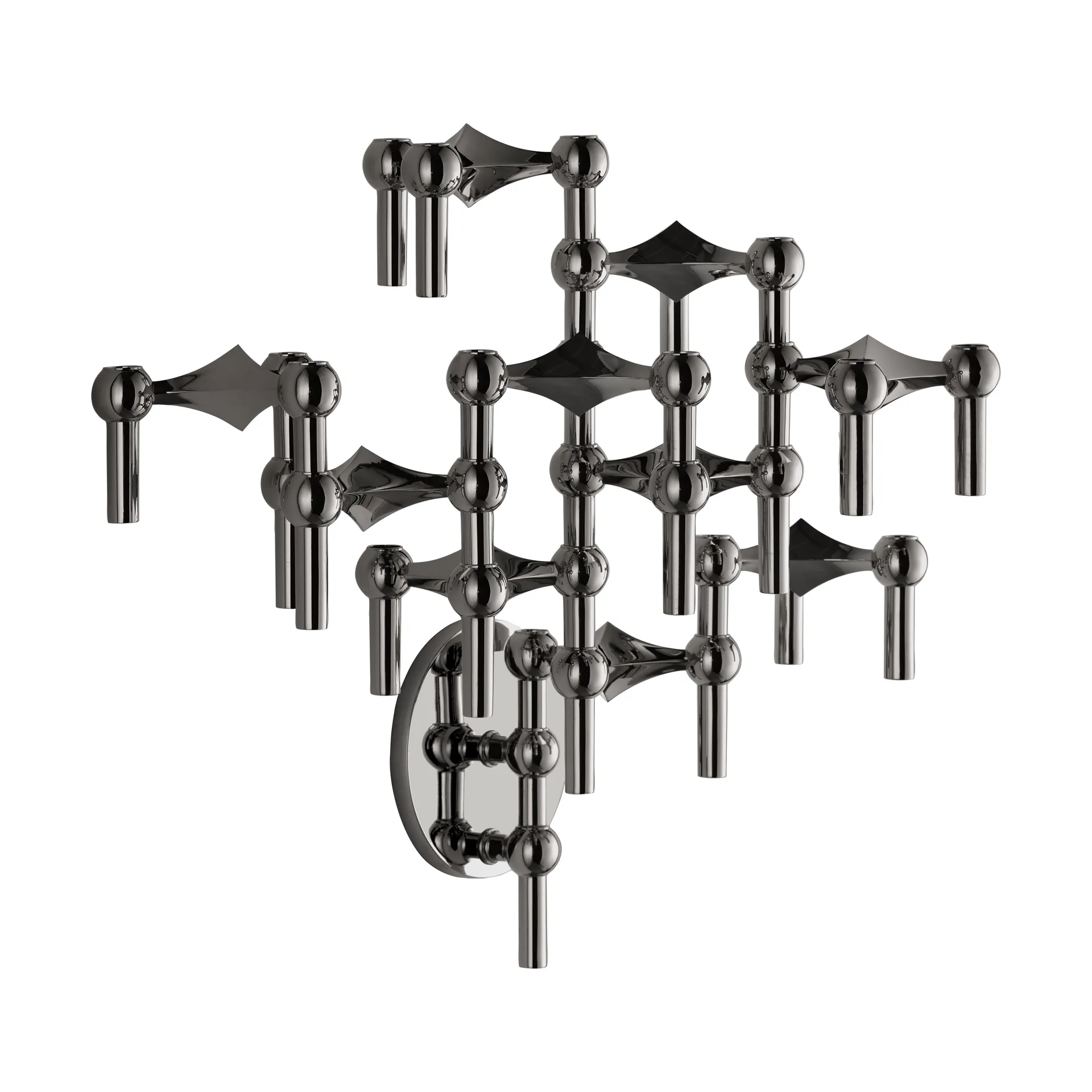 STOFF Nagel 烛台 wall, 黑色 镀铬色 STOFF