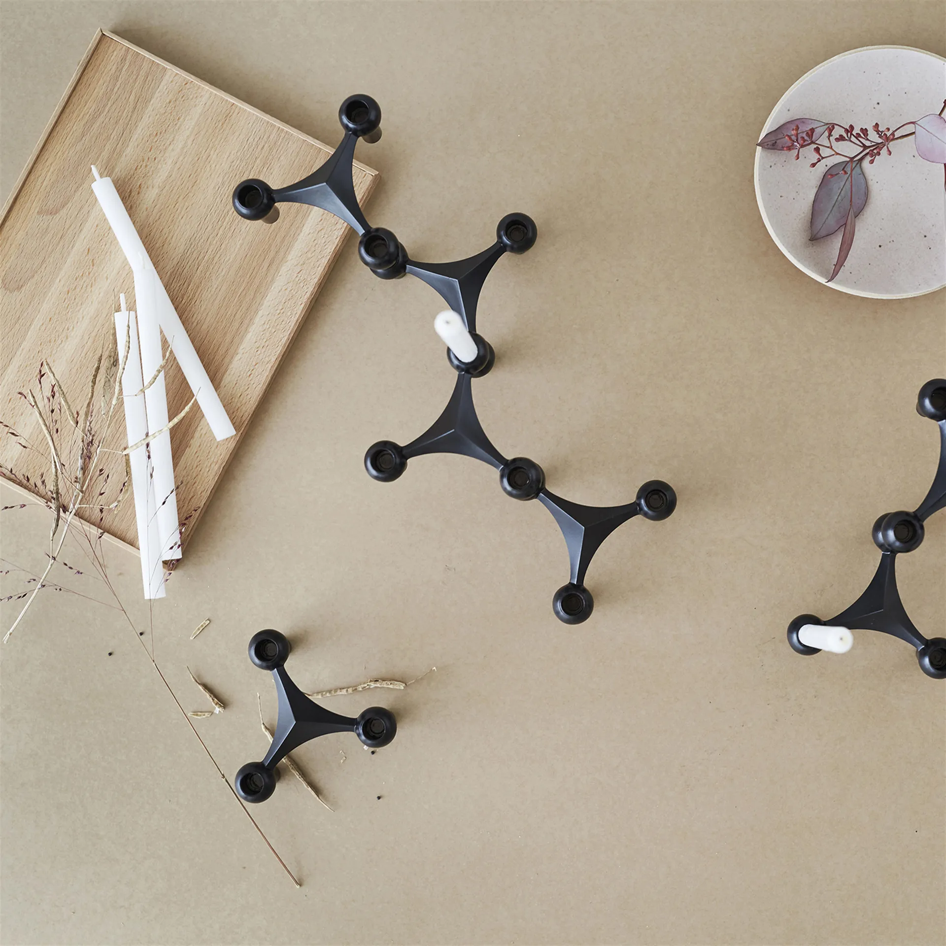 STOFF Nagel 烛台 三件套装, 黑色 STOFF