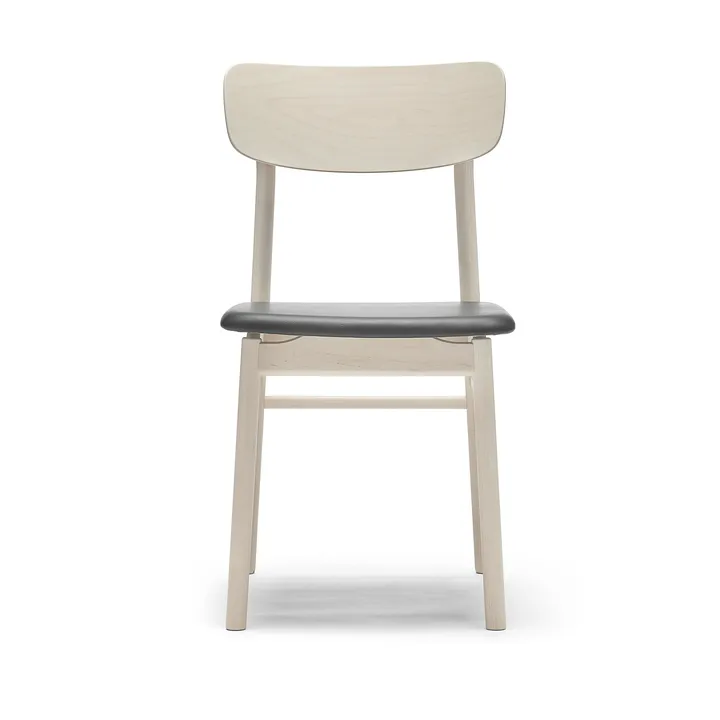 Prima Vista 椅子 birch light matte finish - Leather Elmosoft VII 99001 黑色 - Stolab