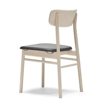 Prima Vista 椅子 birch light matte finish - Leather Elmosoft VII 99001 黑色 - Stolab