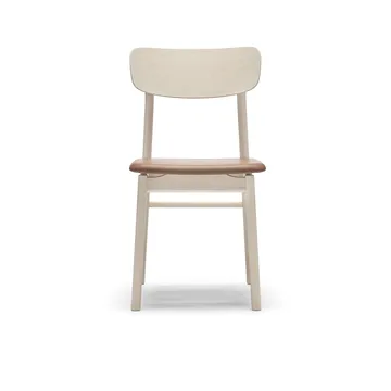 Prima Vista stol - Elmosoft leather 43807 cognac-birch light matte finish - Stolab