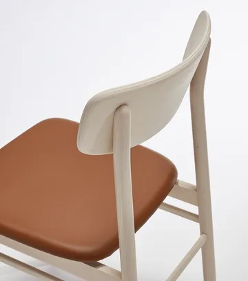 Prima Vista stol - Elmosoft leather 43807 cognac-birch light matte finish - Stolab