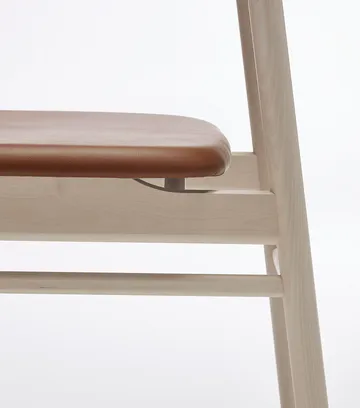 Prima Vista stol - Elmosoft leather 43807 cognac-birch light matte finish - Stolab
