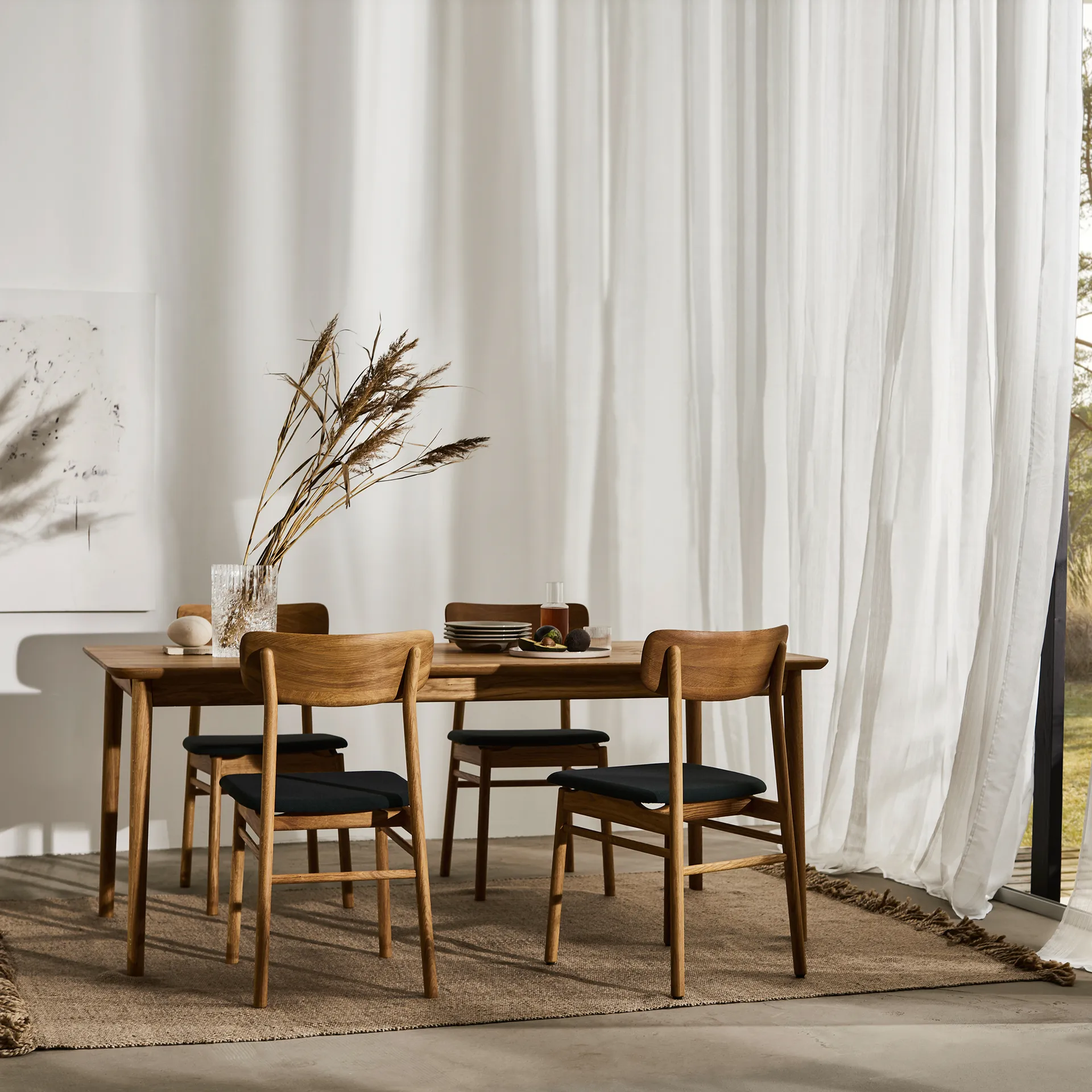 Prima Vista stol, Elmotique leather 43807 cognac-birch light matte finish Stolab