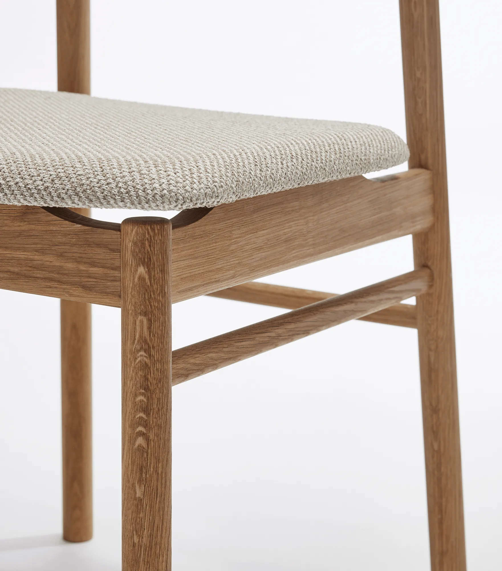 Prima Vista 涂油橡木椅子, Textile Atto Driftwood V3576/01 灰色 Stolab